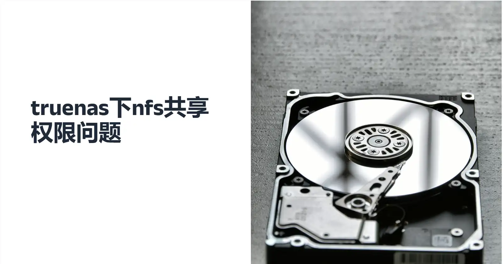 truenas下nfs共享权限问题